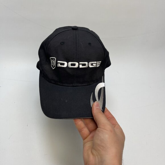 Y2K Dodge Hat Cap Strap Back Black Ram Logo Tribal Choko Motorsports Adjustable - Picture 8 of 14